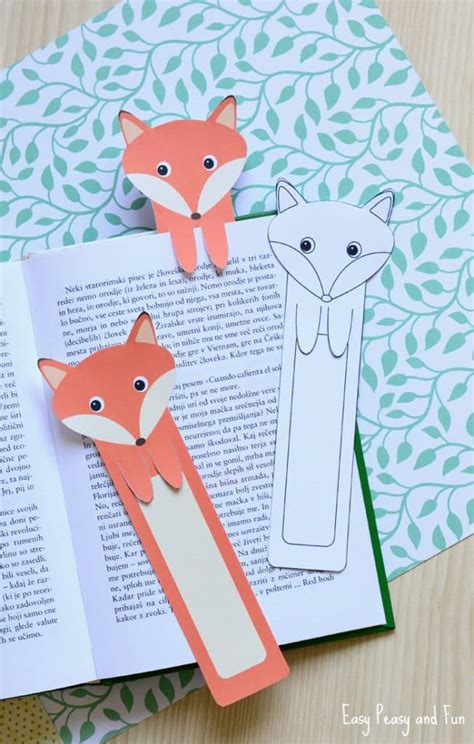 Fox Bookmark Printable